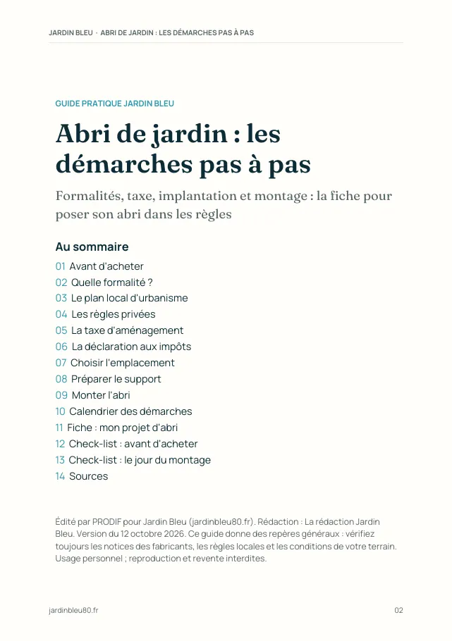 Aperçu de la page 2 de l'ebook Abri de jardin : les démarches pas à pas
