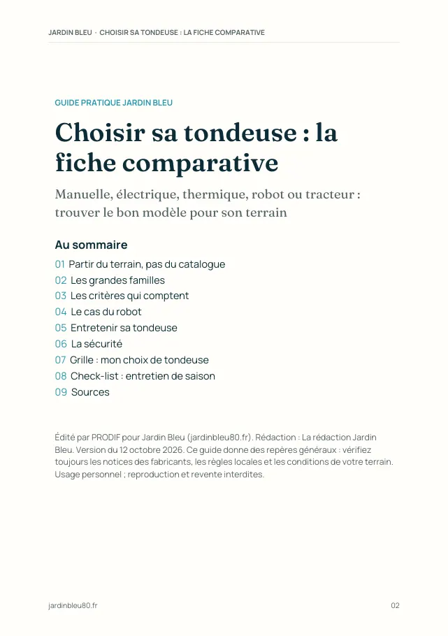 Aperçu de la page 2 de l'ebook Choisir sa tondeuse : la fiche comparative