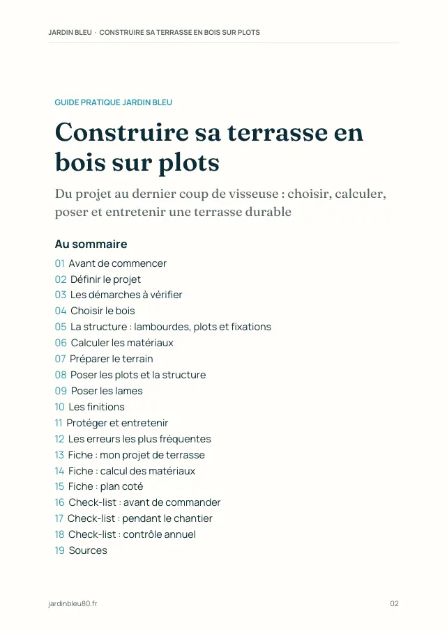 Aperçu de la page 2 de l'ebook Construire sa terrasse en bois sur plots
