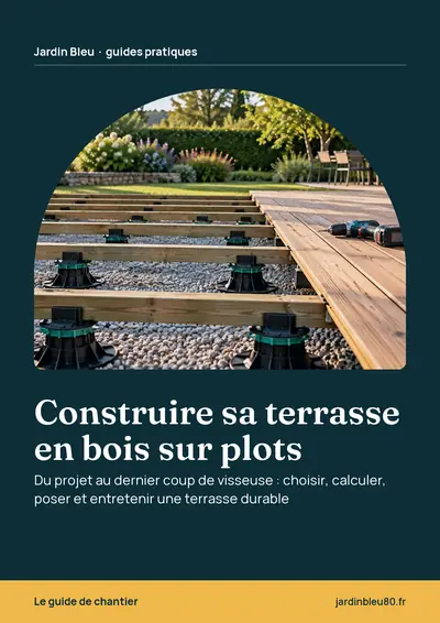 Couverture de l'ebook Construire sa terrasse en bois sur plots