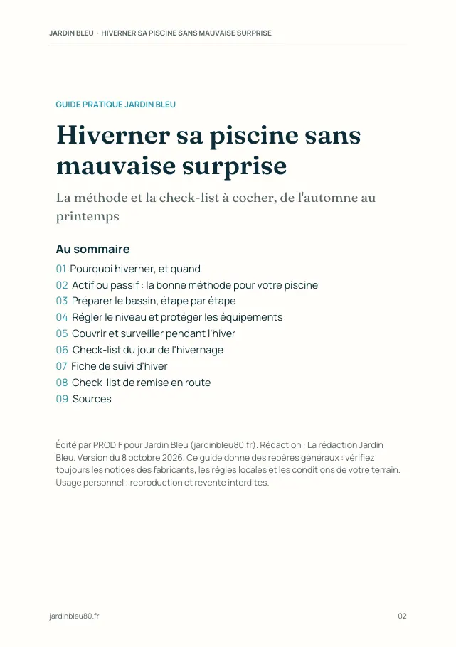 Aperçu de la page 2 de l'ebook Hiverner sa piscine sans mauvaise surprise