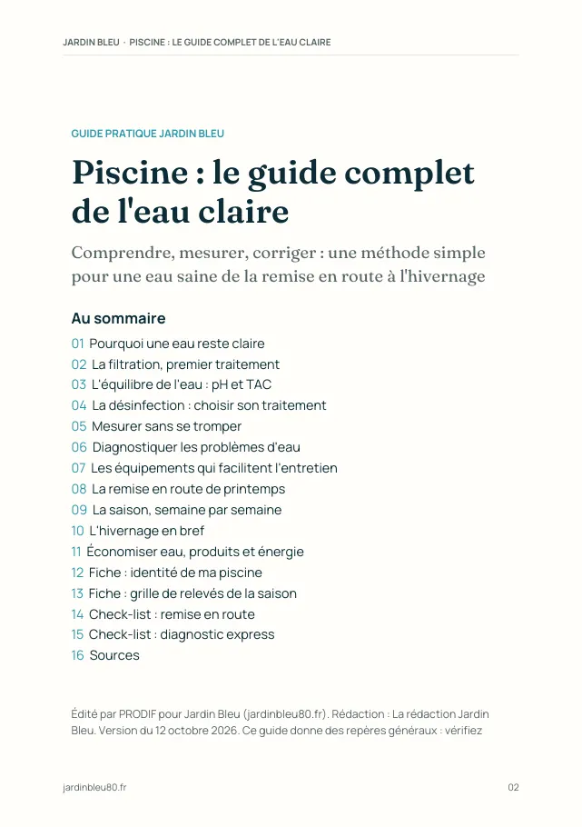 Aperçu de la page 2 de l'ebook Piscine : le guide complet de l'eau claire