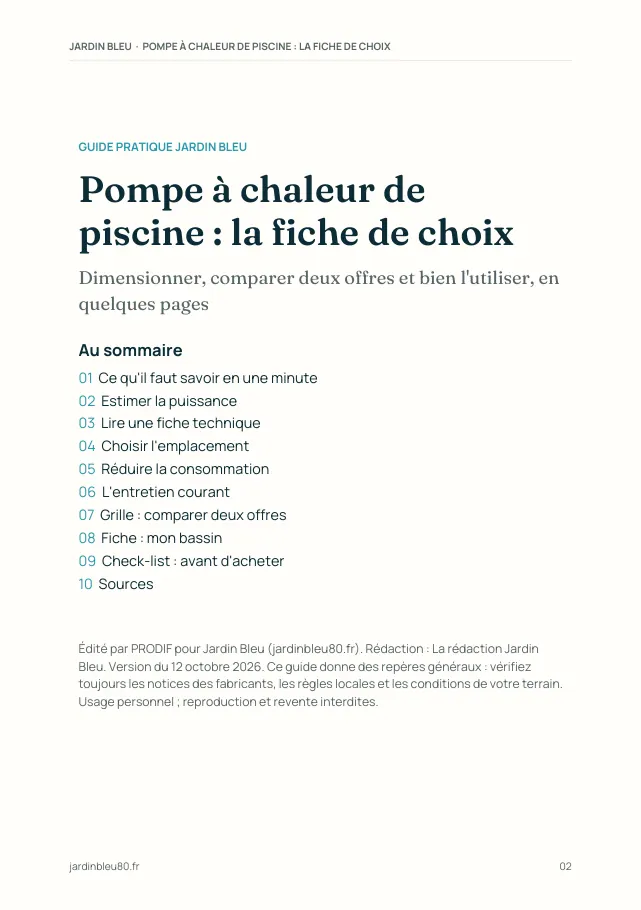Aperçu de la page 2 de l'ebook Pompe à chaleur de piscine : la fiche de choix