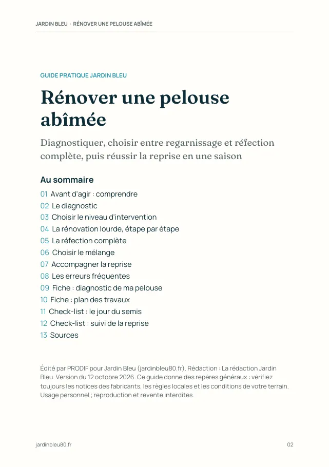 Aperçu de la page 2 de l'ebook Rénover une pelouse abîmée